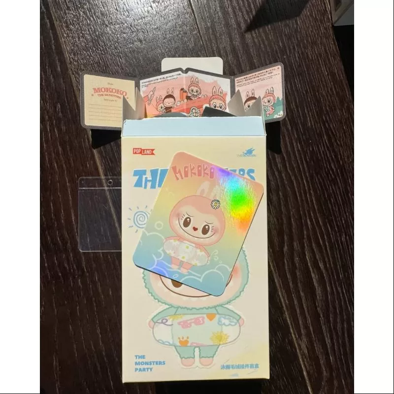 Anillo de natación de fiesta de monstruos Labubu, peluche de la serie Secret MOKOKO