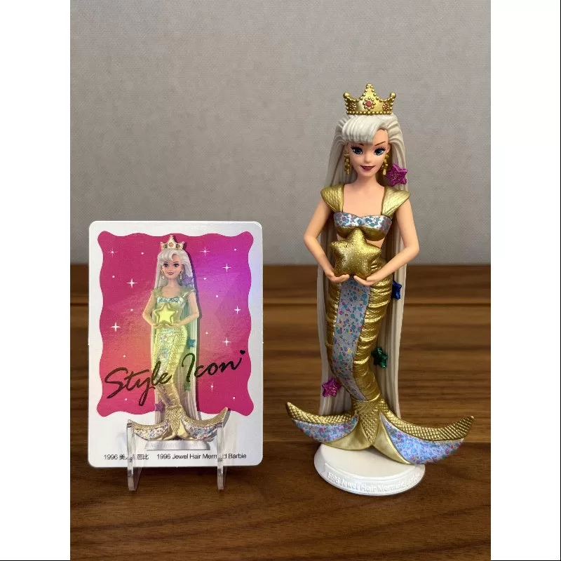 Barbie estilo icono serie 1996 Barbie sirena con cabello joya
