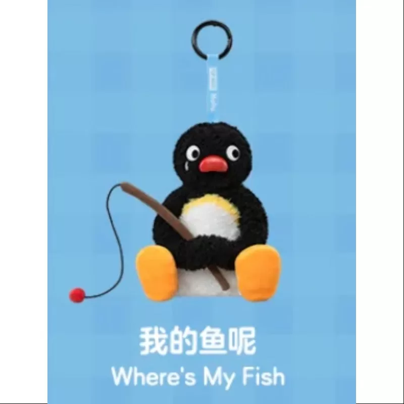 Bebé MOLLY Pingu Serie Feliz Pesca Colgante de Peluche de Vinilo ¿Dónde está mi Pez?