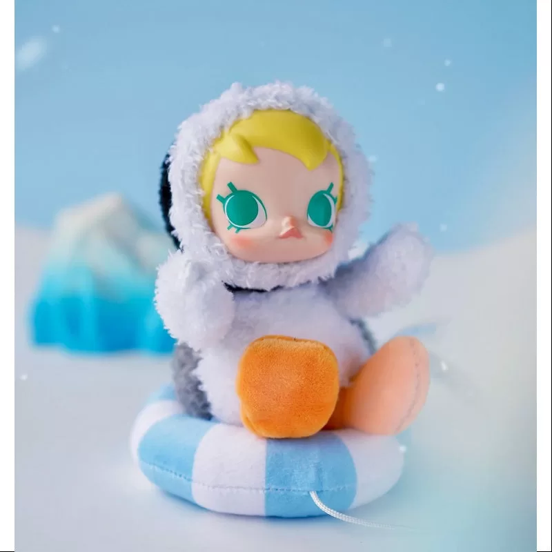 Bebé MOLLY Pingu Serie Feliz Pesca Vinilo Peluche Colgante Pequeño Barco de Pesca