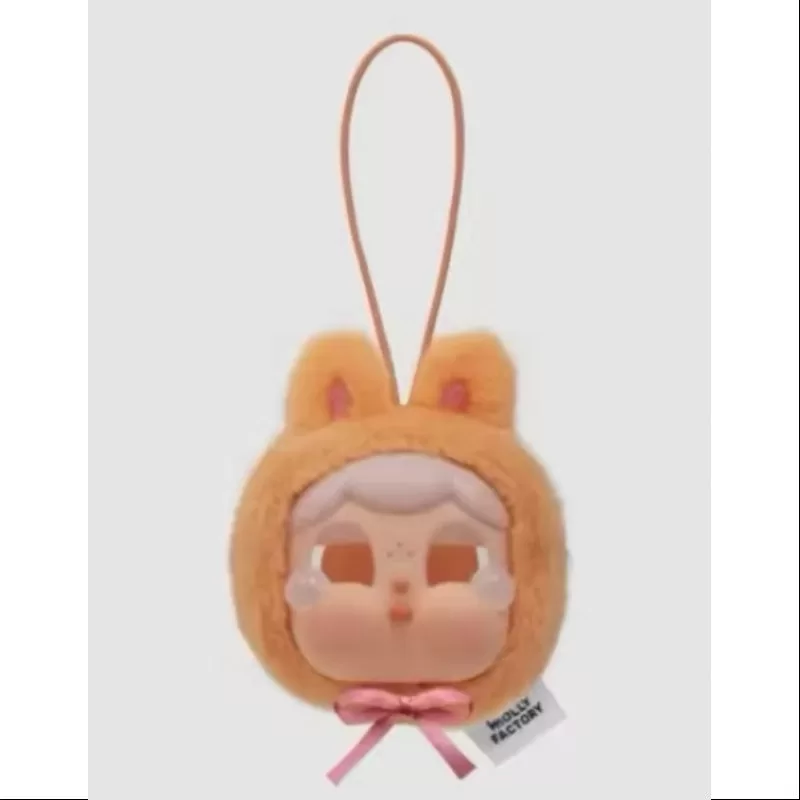 Colgante de peluche con cara de vinilo Crybaby Cring Blob, serie Conejito naranja