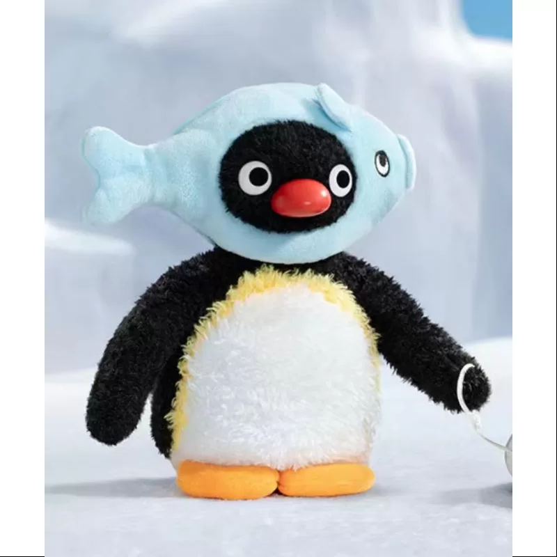 Colgante de peluche de vinilo de la serie Baby MOLLY Pingu Happy Fishing, lleno de peces