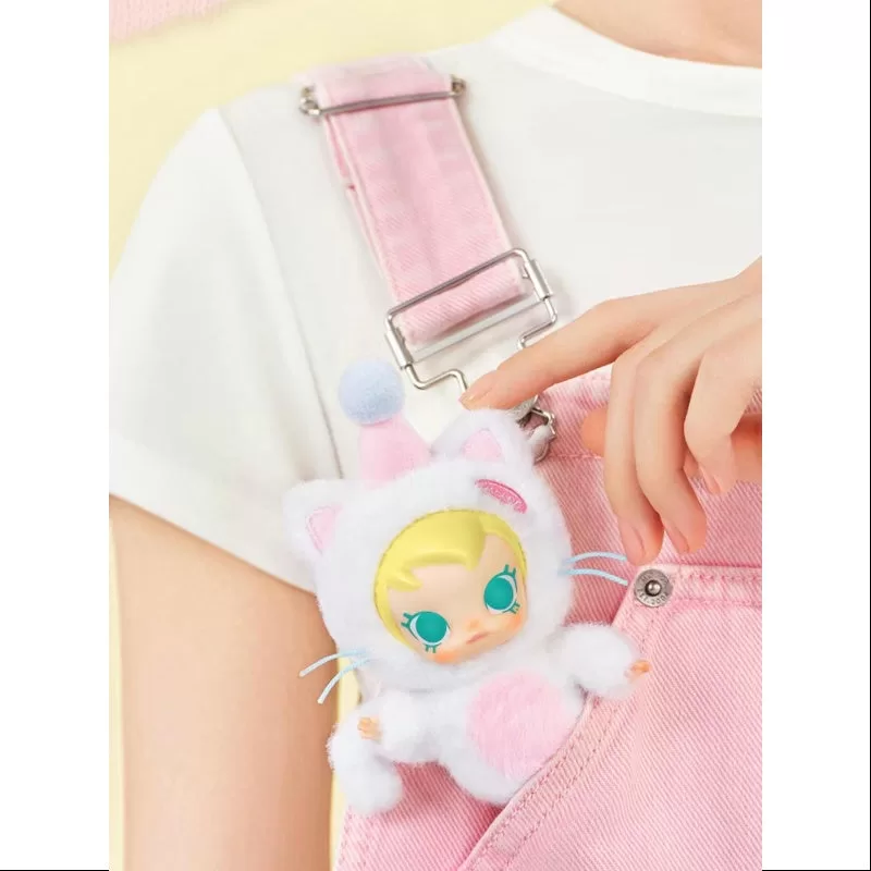 Colgante de peluche de vinilo de la serie Baby Molly Pocket Friends, acaricia mi cabeza