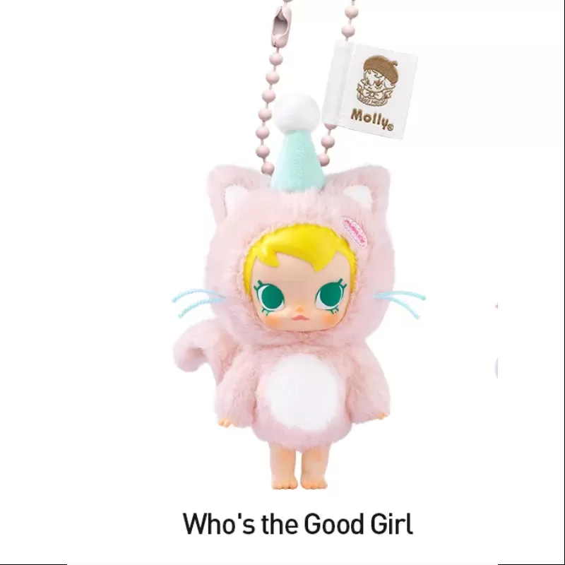 Colgante de peluche de vinilo de la serie Baby Molly Pocket Friends ¿Quién es la chica buena?