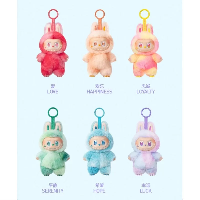 Colgante de peluche de vinilo de la serie Labubu The Monsters Big into Energy, conjunto completo abierto