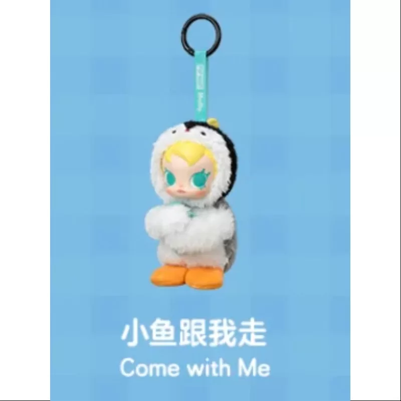 Colgante de peluche de vinilo de la serie de pesca feliz de Baby MOLLY Pingu, «Ven conmigo»
