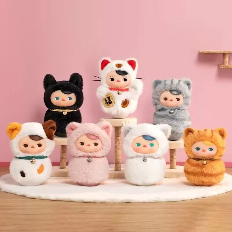 Conjunto completo de peluche de vinilo PUCKY Roly Poly Kitty Series, nuevo con plástico