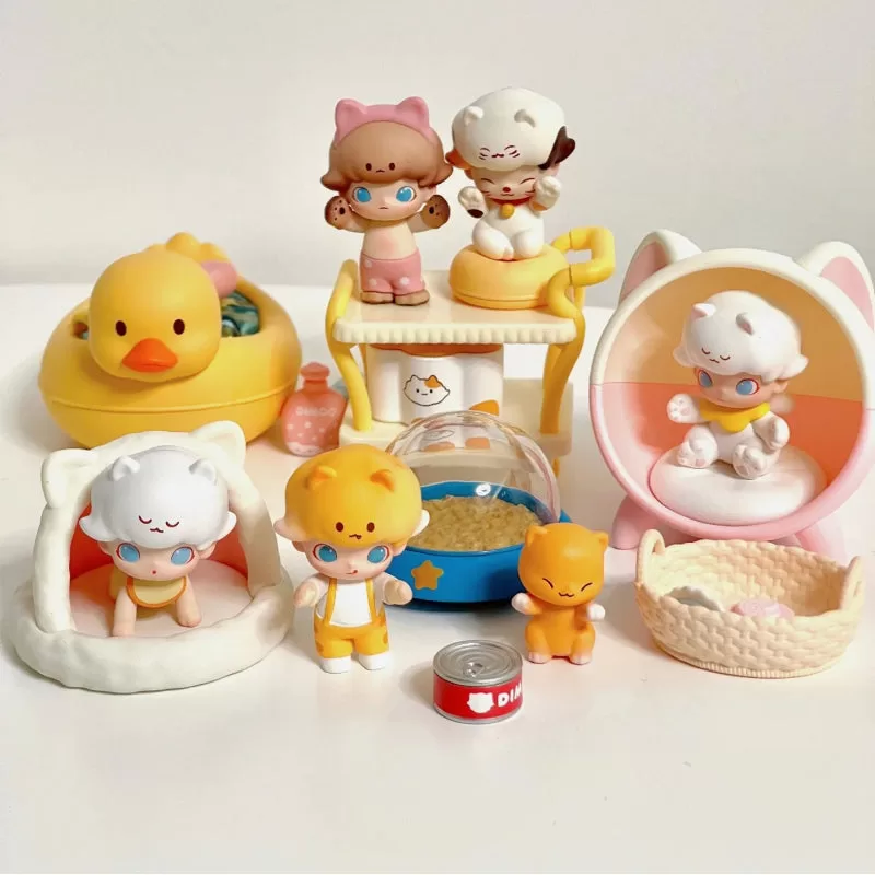 DIMOO Cat Paradise Series Conjunto completo abierto