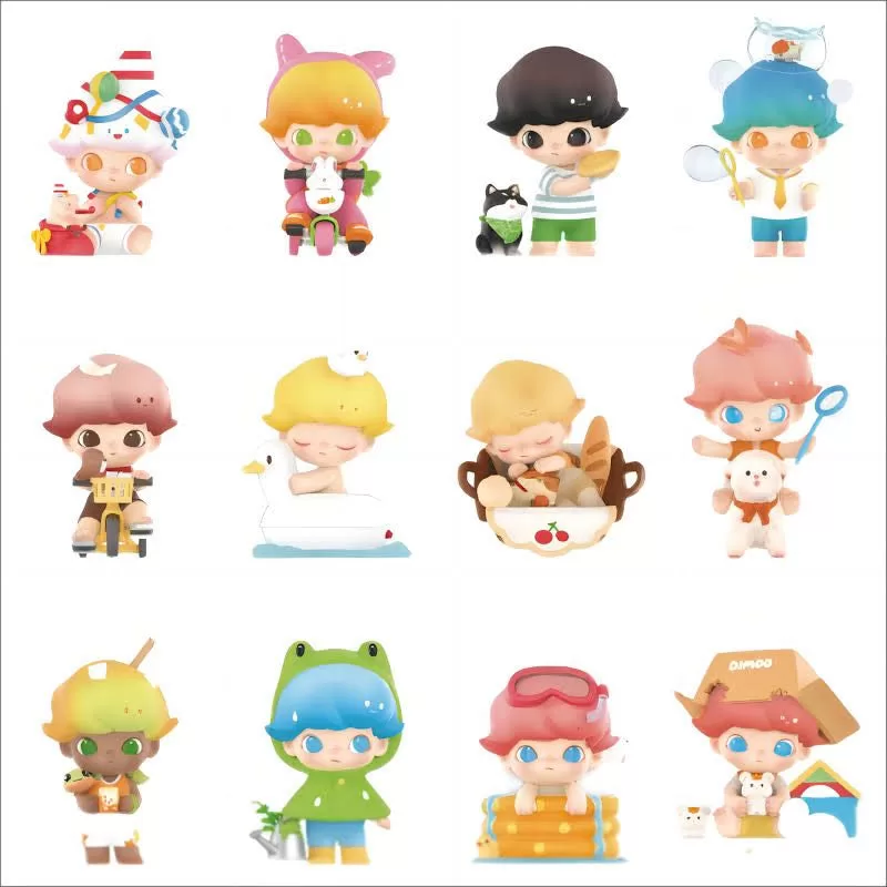 DIMOO Pets Vacation Series Set completo abierto DIMOO Pets Vacation Series Set completo abierto