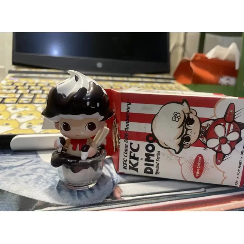 DIMOO Pop Mart DIMOO KFC China 35.º aniversario Serie BUCKET Helado de nieve
