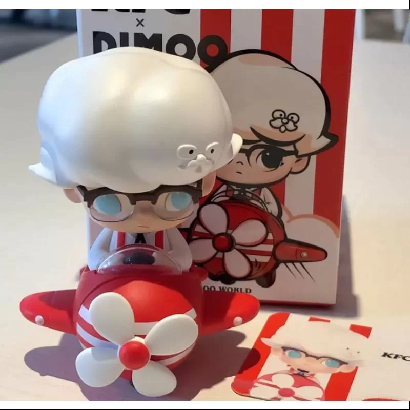 DIMOO Pop Mart DIMOO KFC China 35.º aniversario Serie BUCKET Pilot Colonel