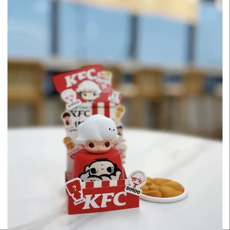 DIMOO Pop Mart DIMOO KFC China 35.º aniversario Serie BUCKET secreto DIMOO Ace Fried Chicken （1/288)