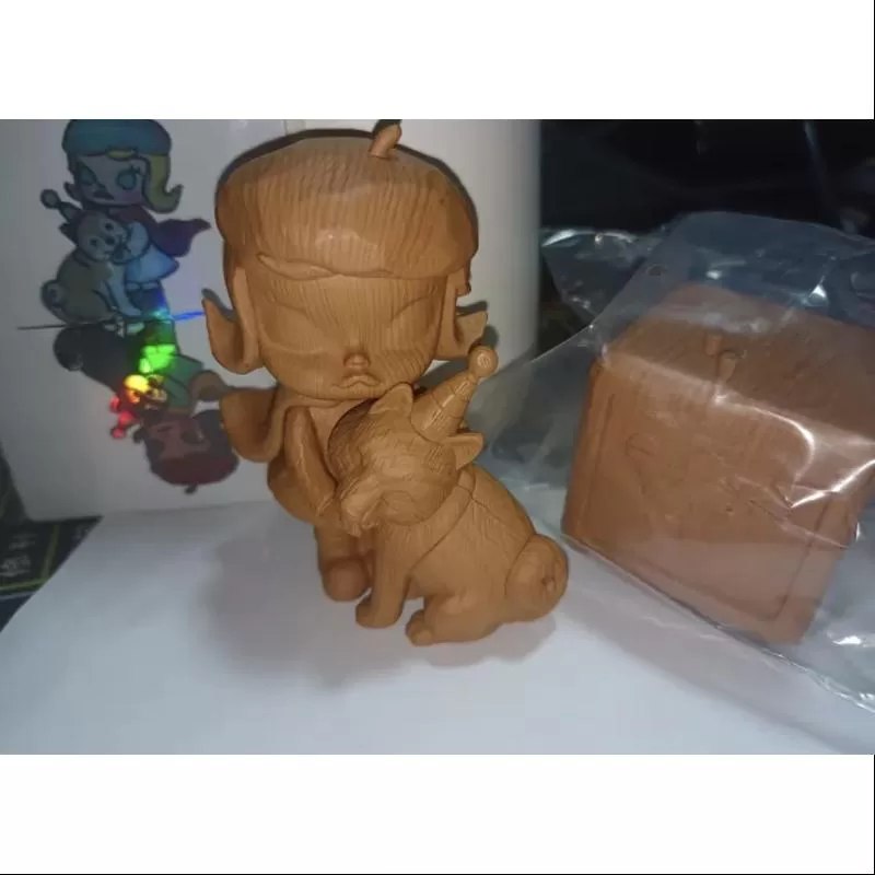 Estatuas de aniversario de MOLLY Serie retro clásica 1 Contigo durante 12 años (versión de madera)