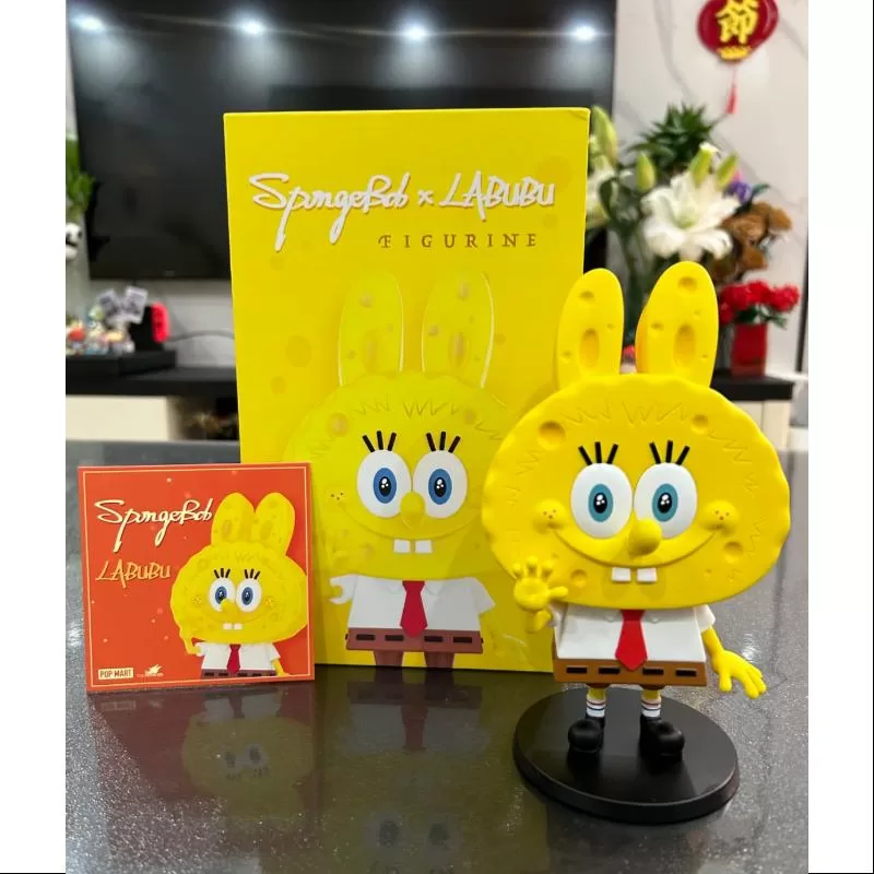 Figura de Bob Esponja Labubu The Monsters LIMITADA