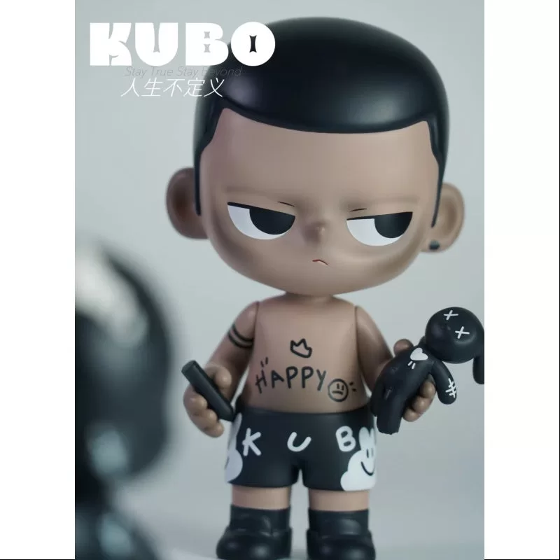 Figura de KUBO Feliz Cumpleaños 2 Años, Juguete Artístico Negro, Edición Limitada 2023
