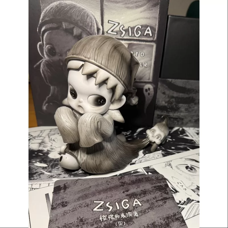 Figura de Zsiga Scared Performer negra, juguete artístico, edición limitada de 2024