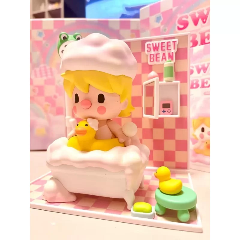 Figura de baño de burbujas con frijoles dulces Figura de baño de burbujas con frijoles dulces