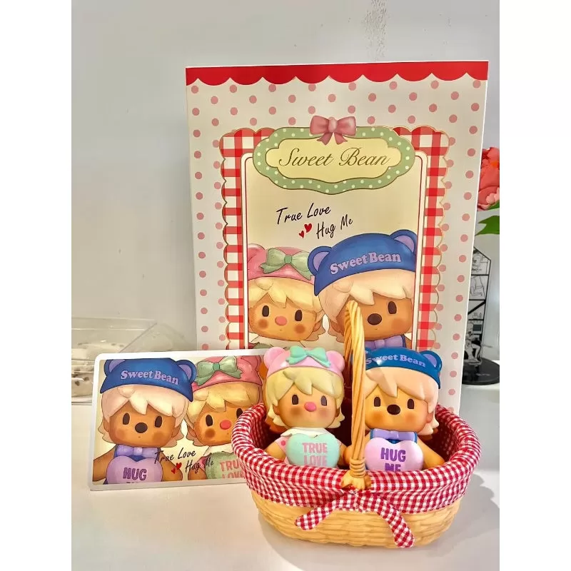 Figura de cesta de galletas de frijoles dulces