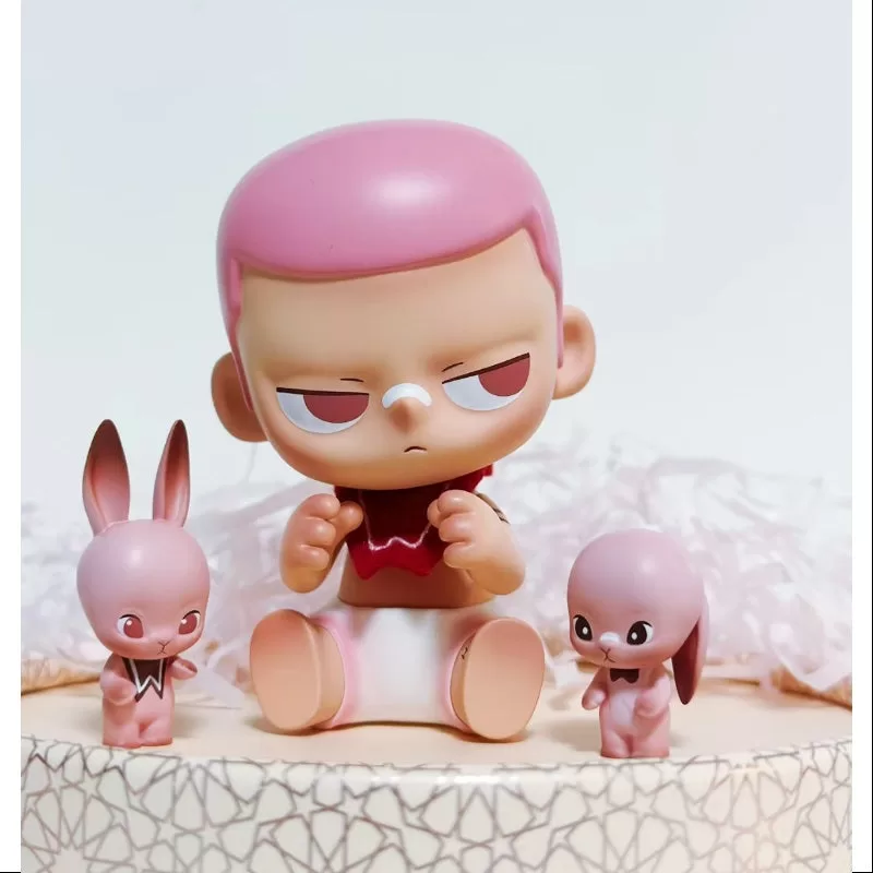 Figura de conejo rosa KUBO del segundo aniversario, juguete artístico, edición limitada de 2023