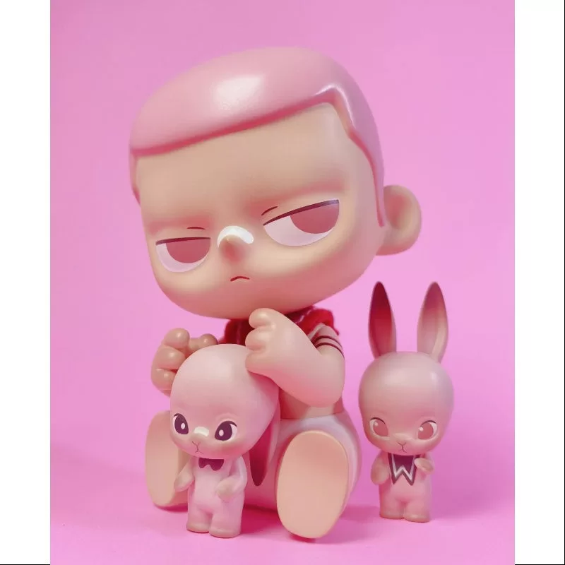 Figura de conejo rosa KUBO del segundo aniversario, juguete artístico, edición limitada de 2023