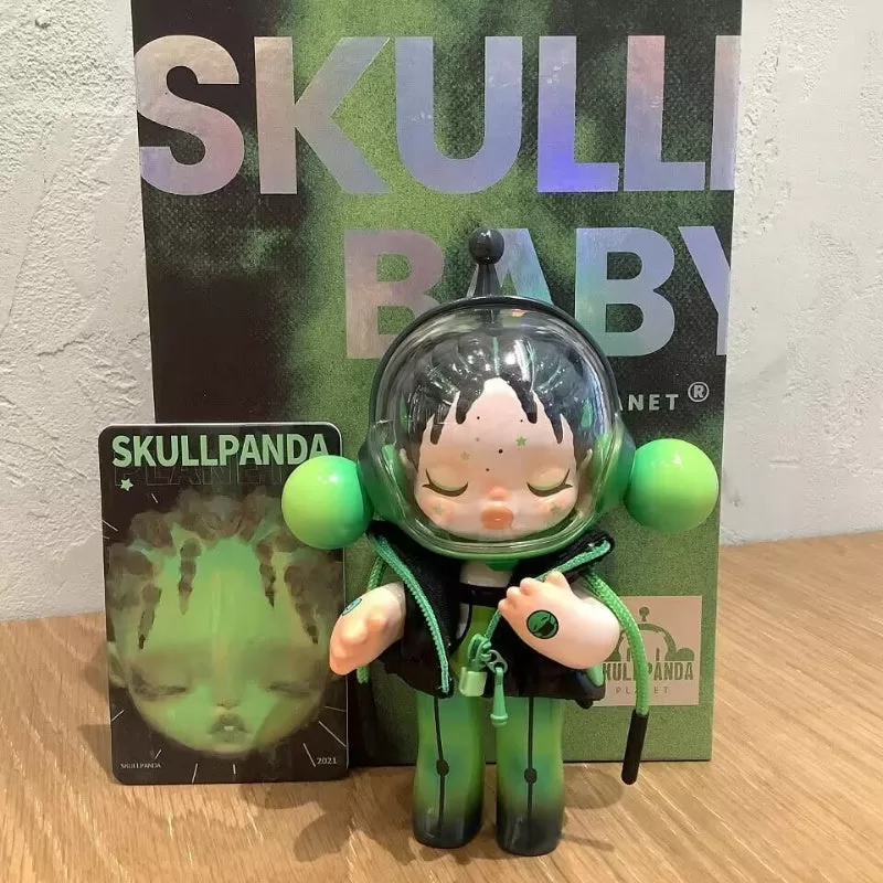 Figura de edición limitada de Skullpanda Baby Fantasy Green
