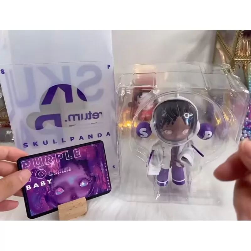 Figura de edición limitada de Skullpanda Baby Purple Yo