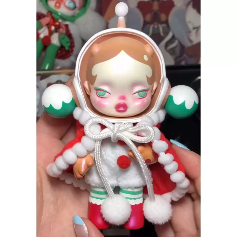 Figura de edición limitada de elfo pelirrojo navideño Skullpanda Baby