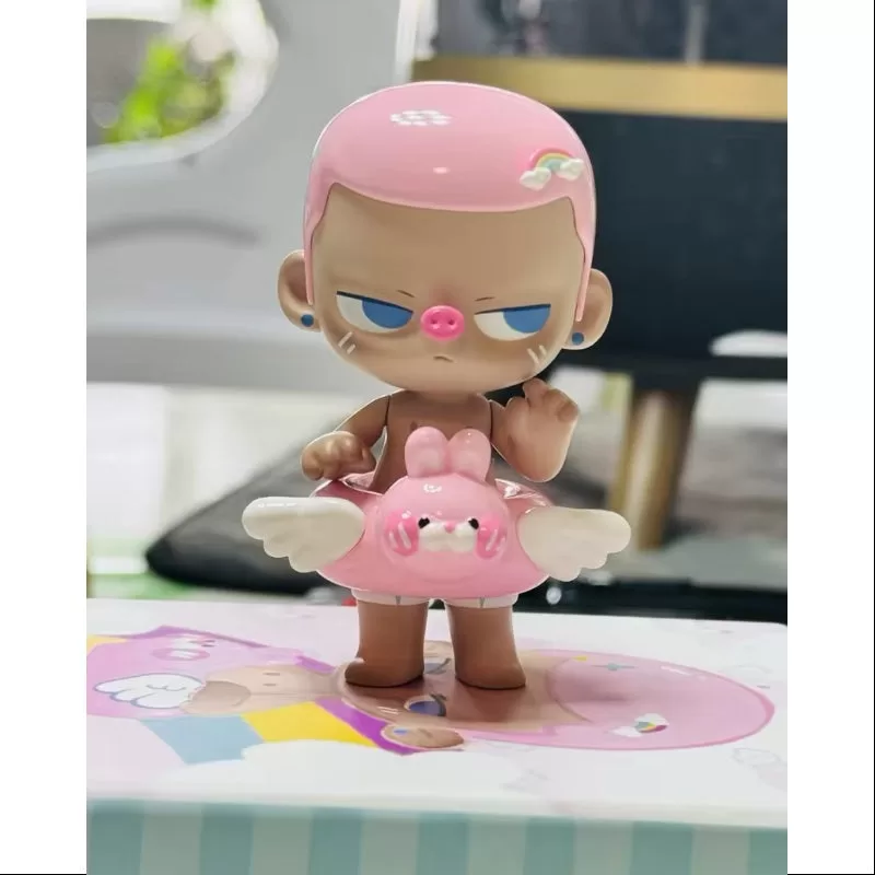 Figura de juguete artística de conejito KUBO con forma de anillo de natación (edición limitada de 2024)