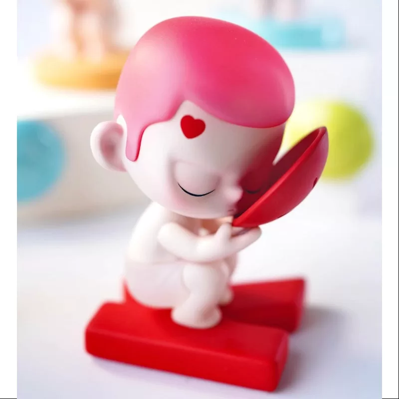 Figura de juguete de arte de paintball emocional KUBO 2023, edición limitada, color rojo