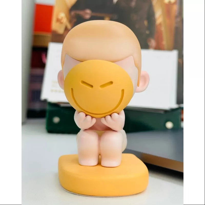 Figura de juguete de arte de paintball emocional KUBO, edición limitada 2023, color naranja