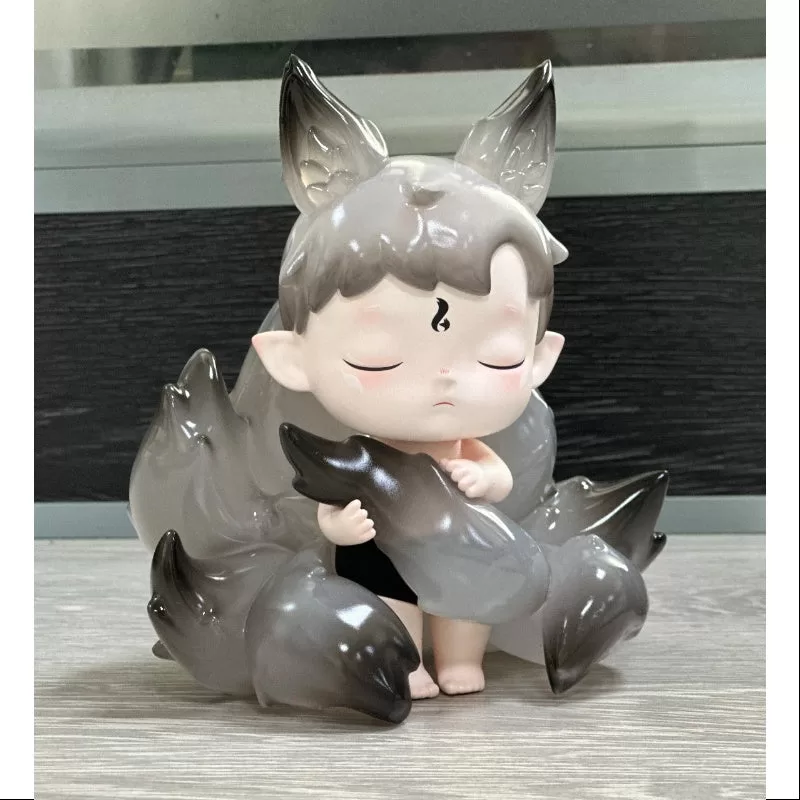 Figura de zorro negro de nueve colas Hacipupu, juguete artístico, edición limitada de 2024