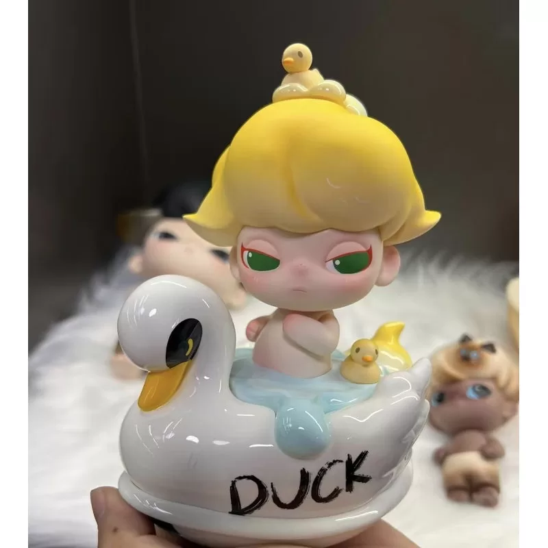 Figura limitada DIMOO Graffiti Duck Blanca