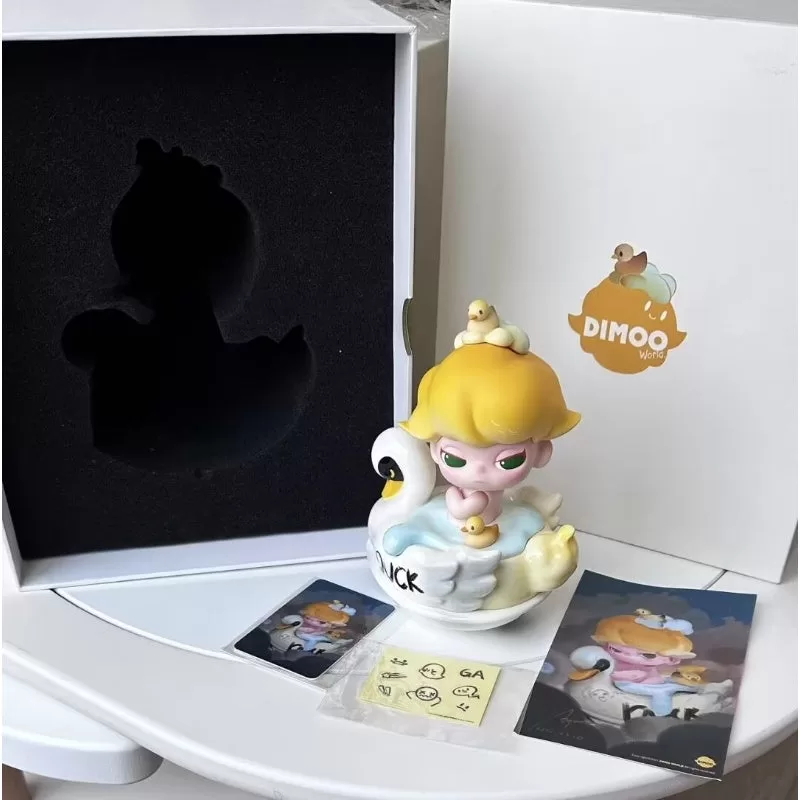 Figura limitada DIMOO Graffiti Duck Blanca