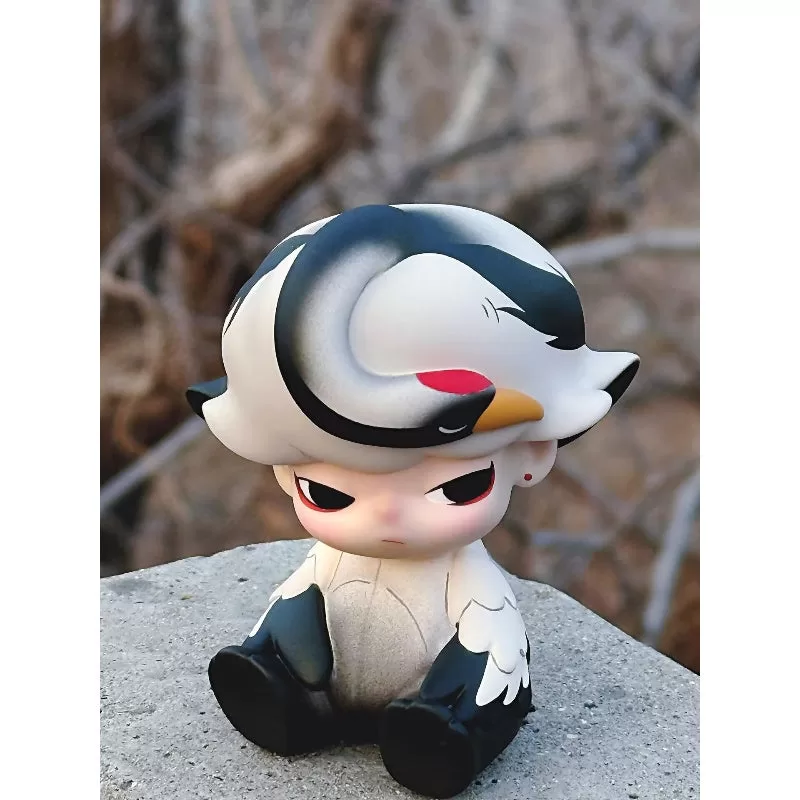 Figura limitada de la grulla de corona roja de la fiesta de pijamas DIMOO