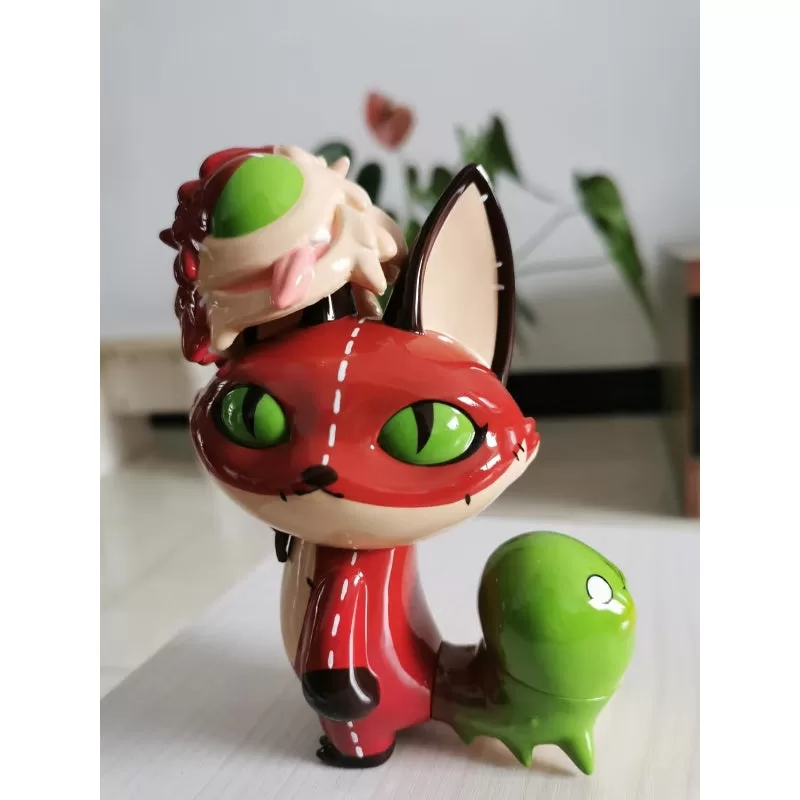 Figura limitada de zorro de tela de caramelo DIMOO