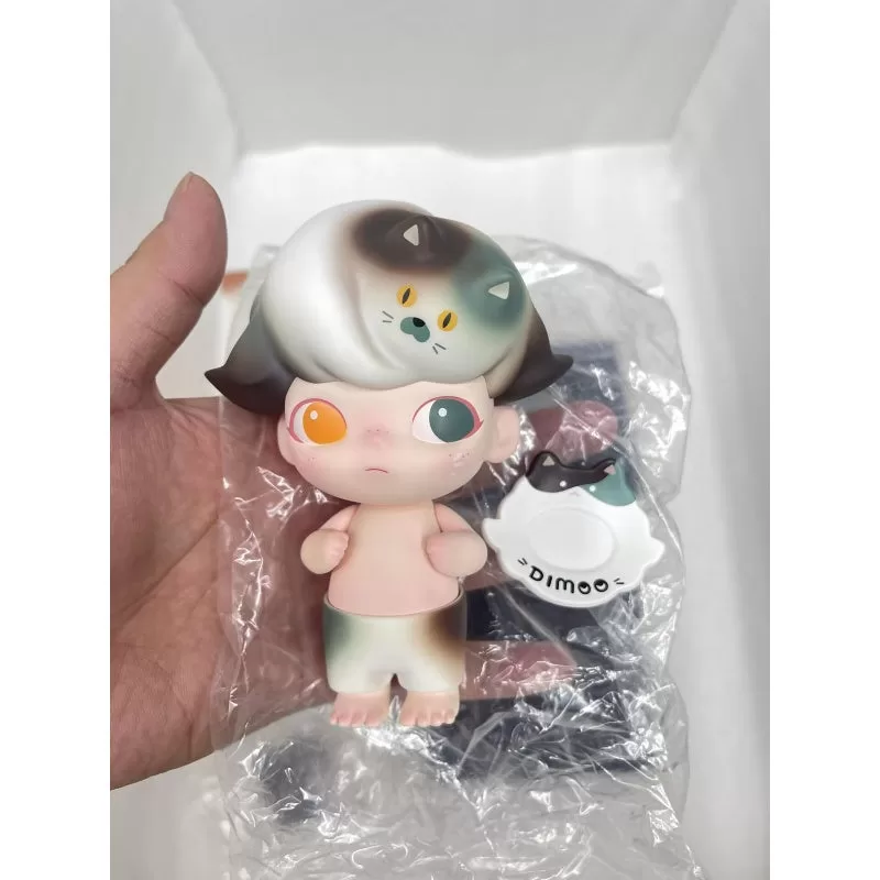 Figura limitada del gato calicó azul de DIMOO