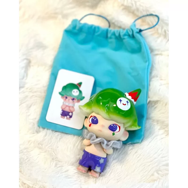 Figura limitada del payaso verde del parque de atracciones DIMOO