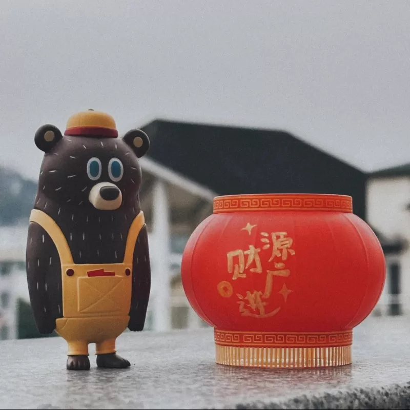 Green Cow Garden Pop Mart Serie El Año del Tigre Linterna Colorida