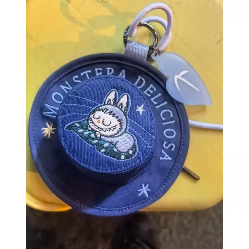 Labubu FALL IN WILD Sombrero de cubo Mini bolso Caja sorpresa serie MONSTERA DELICIOSA