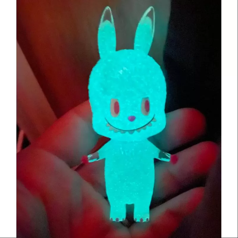 Labubu Los Monstruos Los Pequeños Monstruos Serie 2 Azul Rosa (Brilla en la Oscuridad)