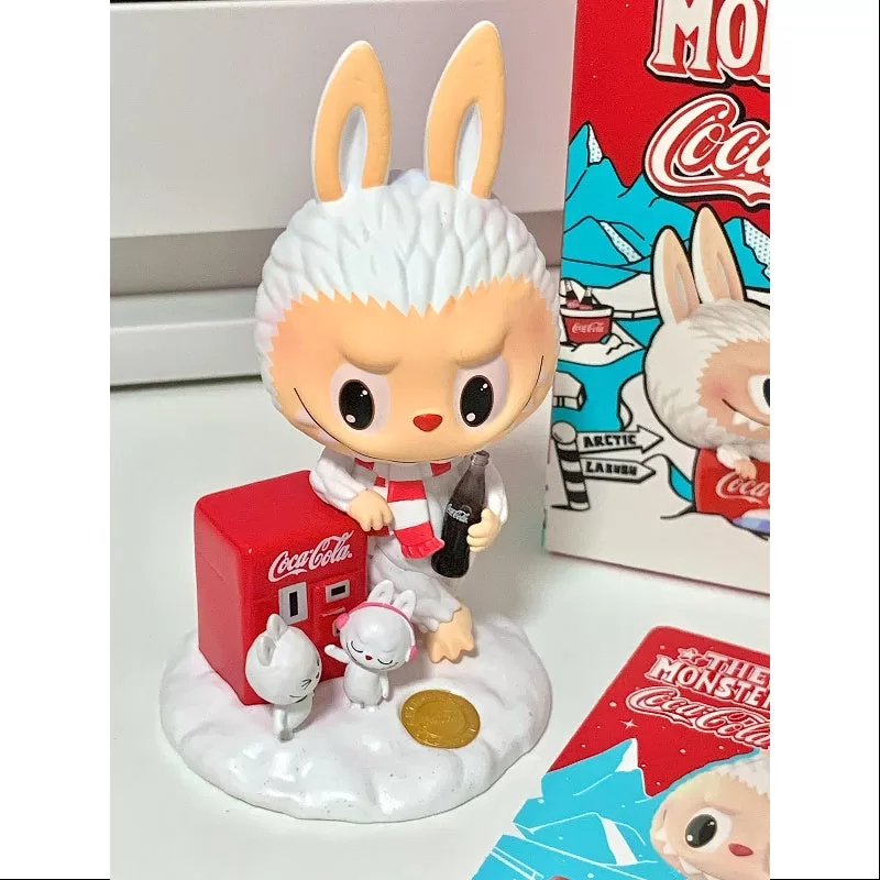 Labubu Los Monstruos Serie Coca Cola Pequeño Muñeco de Nieve