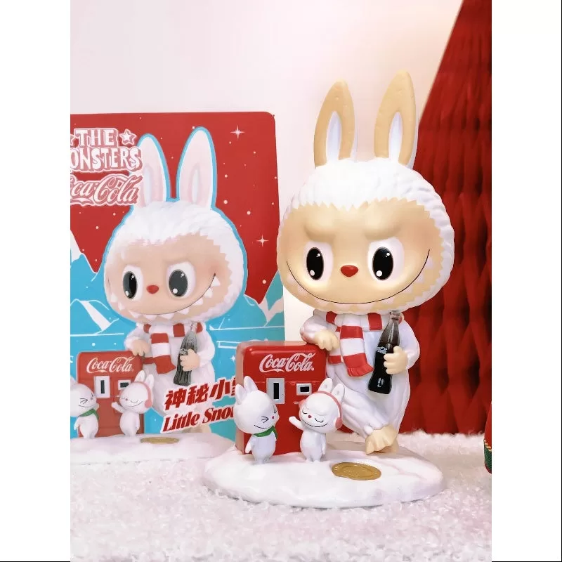 Labubu Los Monstruos Serie Coca Cola Pequeño Muñeco de Nieve