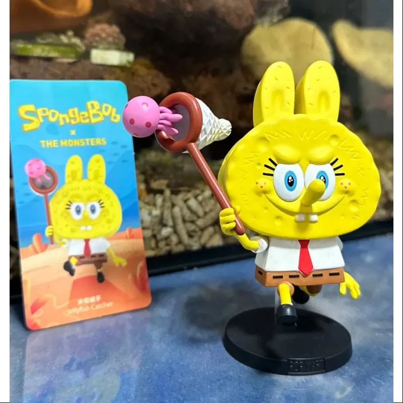 Labubu Los Monstruos x Bob Esponja Serie Atrapa Medusas