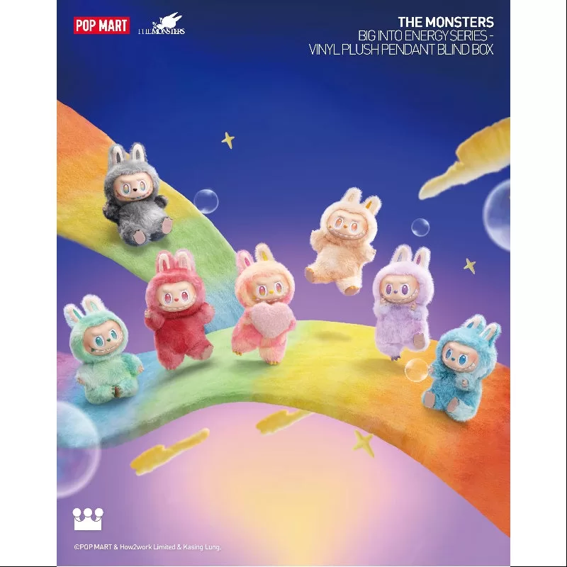 Labubu The Monsters Big into Energy Series – Colgante de peluche de vinilo, conjunto completo, nuevo con plástico