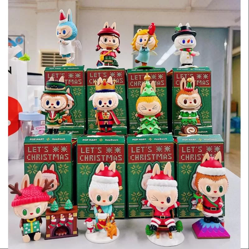 Labubu The Monsters Let’s Christmas Series Conjunto completo abierto