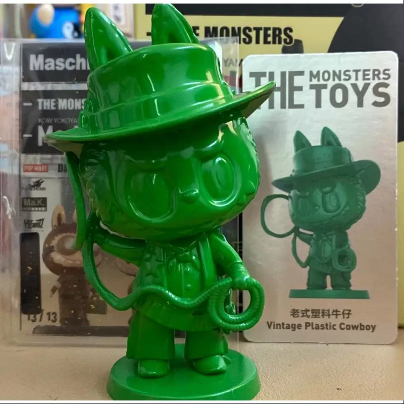 Labubu The Monsters Toys Series Vaquero de plástico vintage secreto