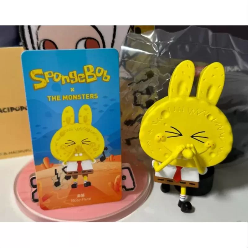 Labubu The Monsters x Bob Esponja Set completo abierto Labubu The Monsters x Bob Esponja Set completo abierto