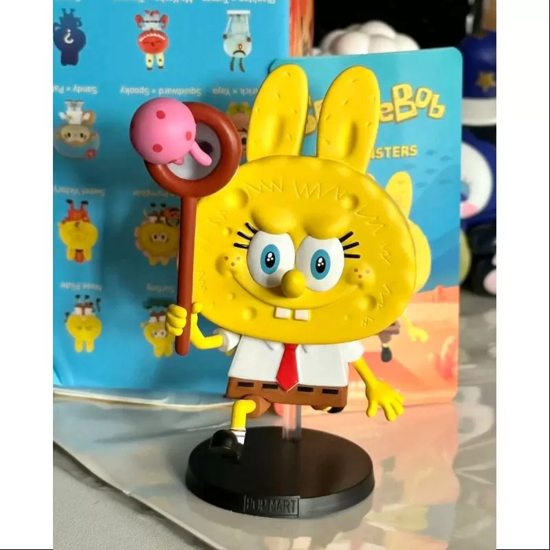 Labubu The Monsters x Bob Esponja Set completo abierto Labubu The Monsters x Bob Esponja Set completo abierto