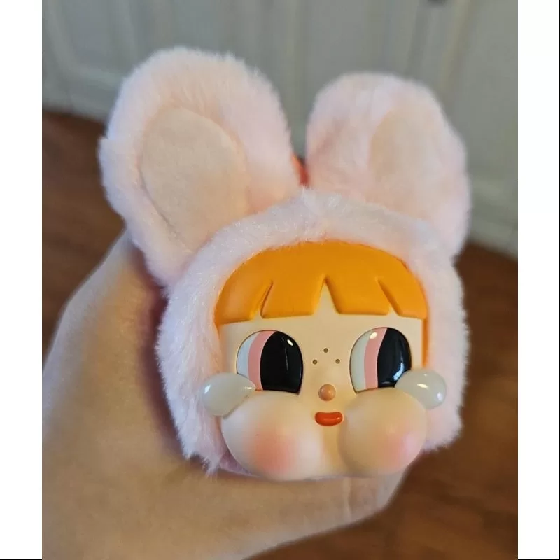 Llavero colgante de vinilo con cara de Crybaby Powerpuff Girls Serie Bunny Blossom