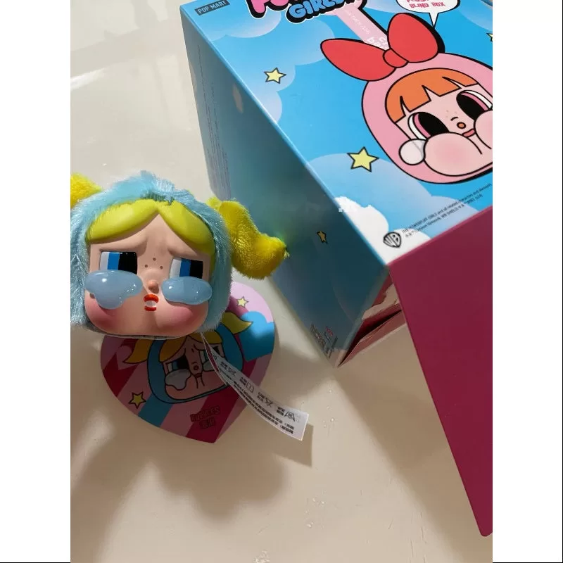 Llavero colgante de vinilo con cara de Crybaby Powerpuff Girls Serie Burbujas